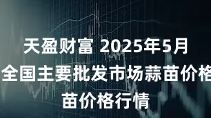 天盈财富 2025年5月29日全国主要批发市场蒜苗价格行情