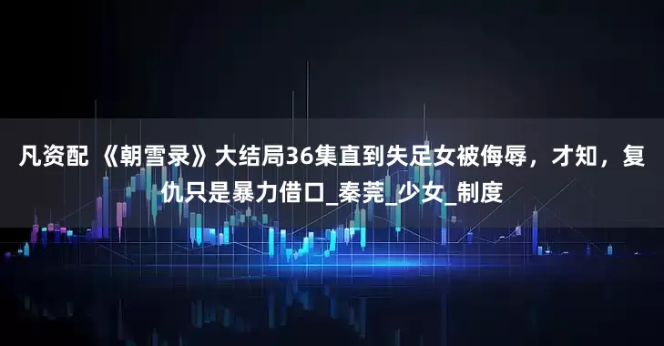 凡资配 《朝雪录》大结局36集直到失足女被侮辱，才知，复仇只是暴力借口_秦莞_少女_制度